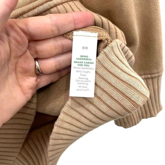 Aerie boxy oversized sweatshirt top Size M caramel camel brown - Picture 6 of 7